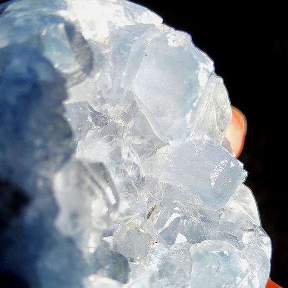 Calming, Baby Blue Celestite Geode Sphere- So sparkly!!! - Picture 16 of 17